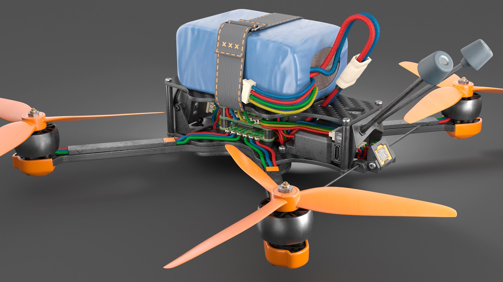 3D FPV Drone PBR model https://p.turbosquid.com/ts-thumb/FR/BkalUE/0A/9ps/jpg/1710833487/1920x1080/fit_q87/2964c8450567575eedd3bcfff923a6871597b3cc/9ps.jpg