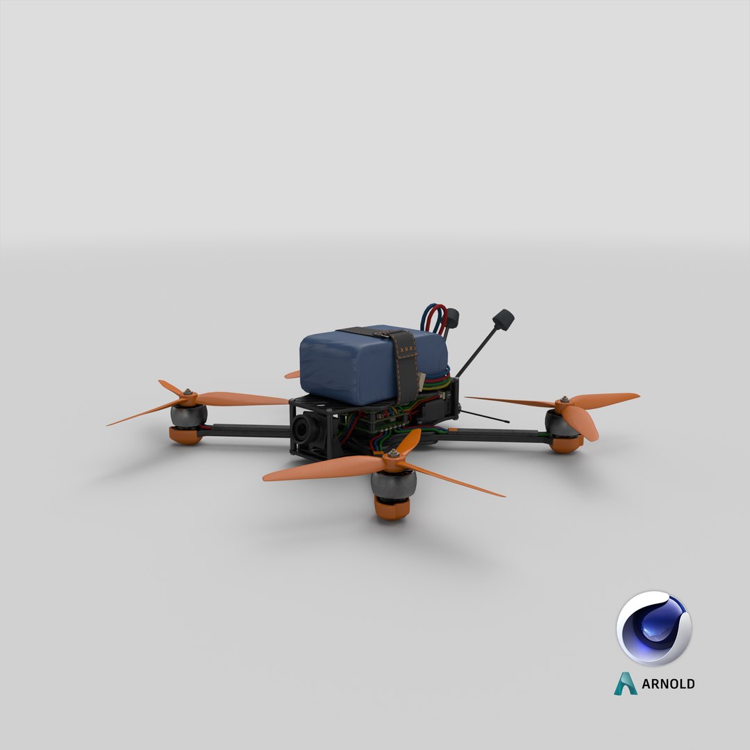 3D FPV Drone PBR model https://p.turbosquid.com/ts-thumb/FR/BkalUE/9V/stemcell_cinema_4d_arnold_render/png/1721802430/1920x1080/fit_q87/44282ed25fb1b59798544eeff71d5264b20a17a8/stemcell_cinema_4d_arnold_render.jpg