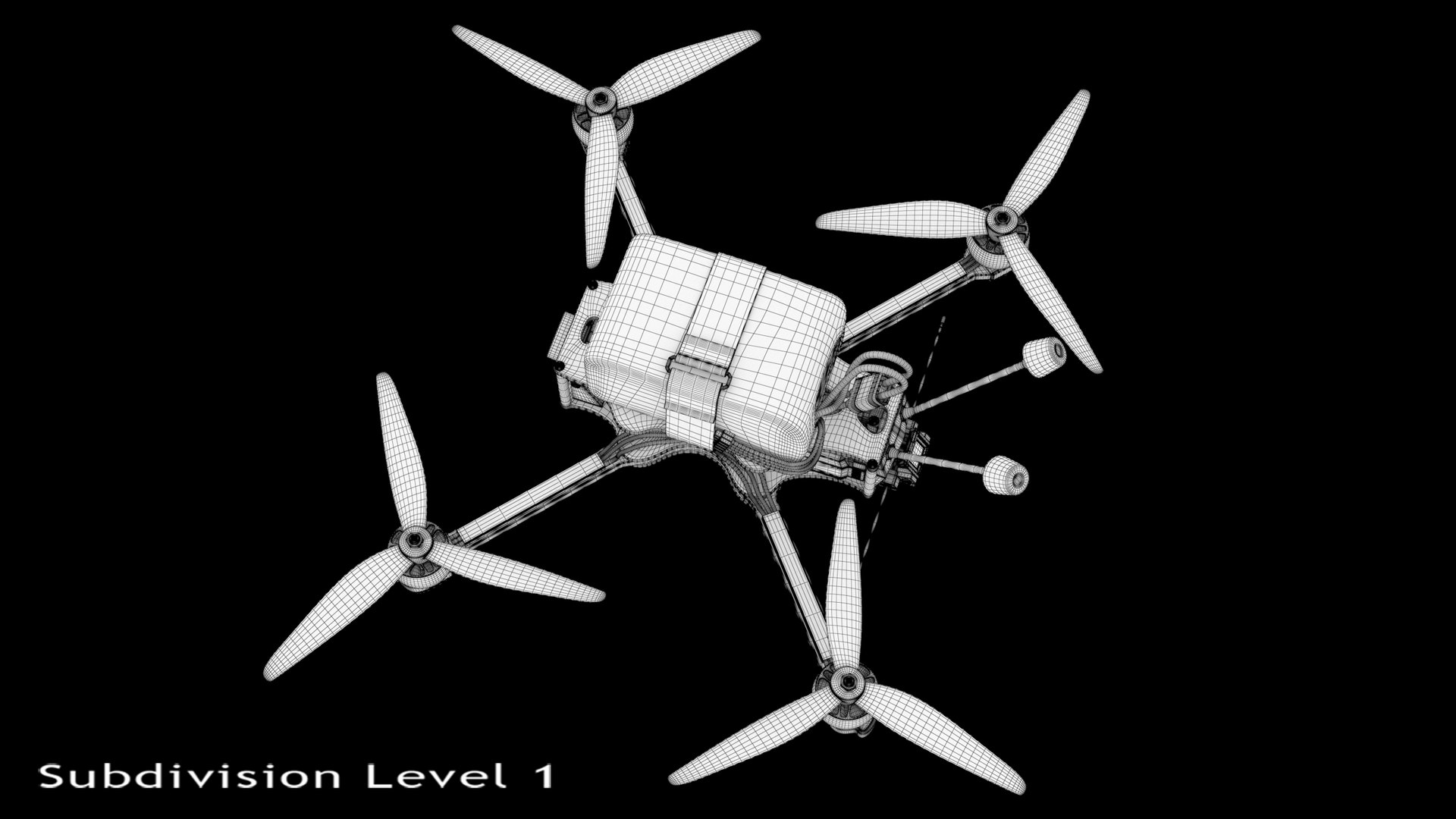 3D FPV Drone PBR model https://p.turbosquid.com/ts-thumb/FR/BkalUE/At/25/jpg/1710833493/1920x1080/fit_q87/a309140c6785c04e6ad711752f1089593b224a2b/25.jpg