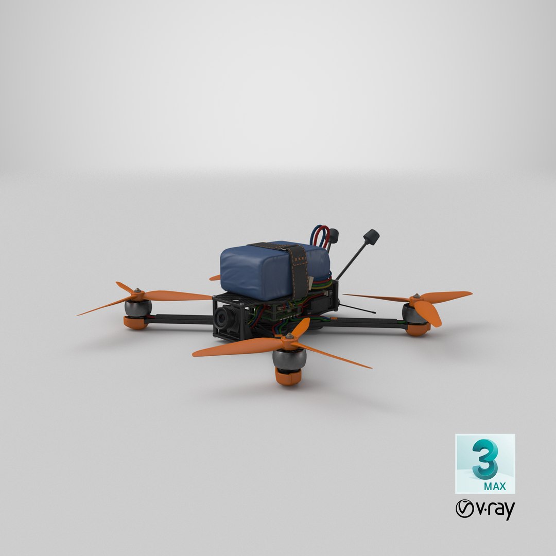 3D FPV Drone PBR model https://p.turbosquid.com/ts-thumb/FR/BkalUE/Fl/stemcell_max_vray_render/png/1721802423/1920x1080/fit_q87/0e6a8355046a1925681851ee001ca1c1f3094f35/stemcell_max_vray_render.jpg