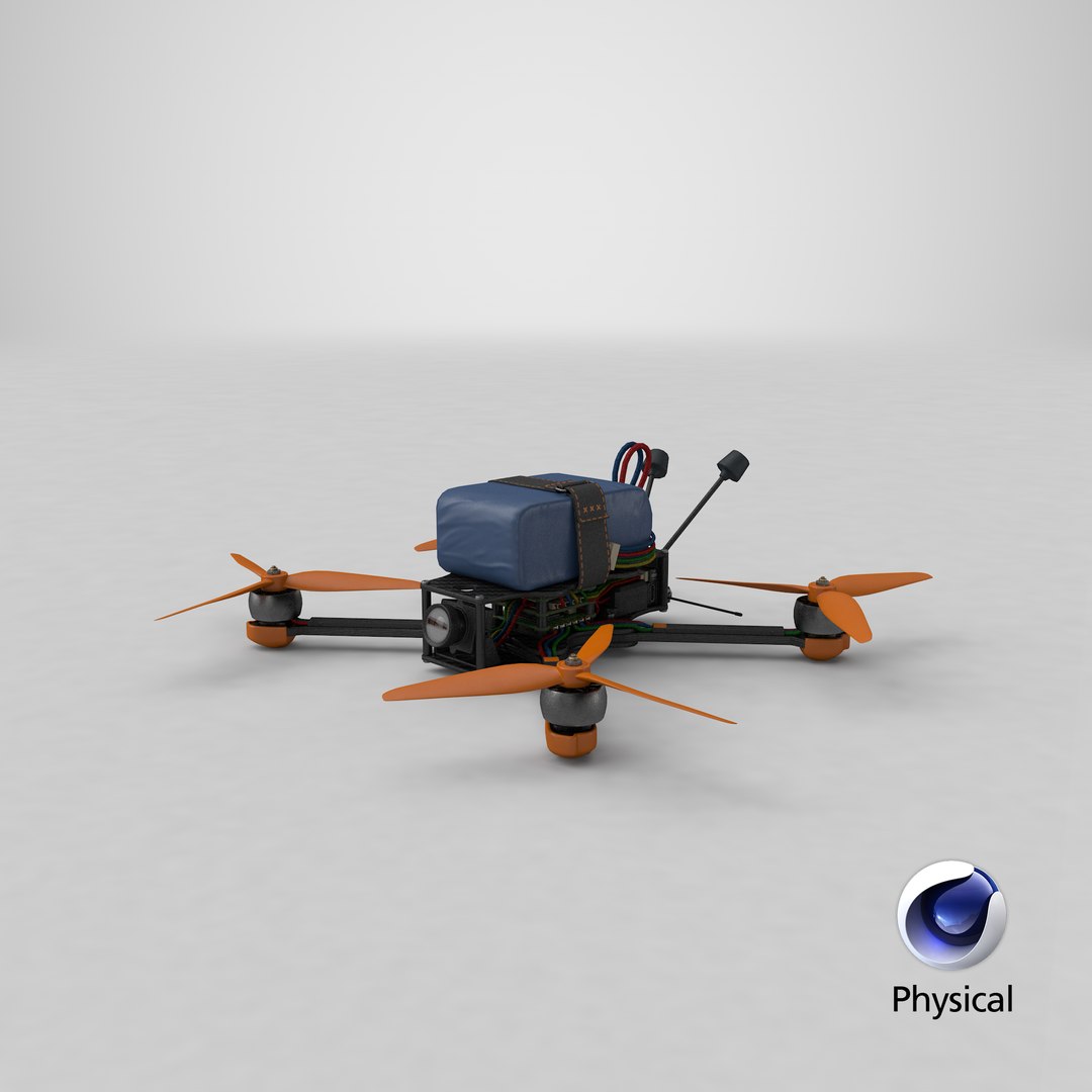 3D FPV Drone PBR model https://p.turbosquid.com/ts-thumb/FR/BkalUE/qC/stemcell_cinema_4d_physical_render/png/1721802432/1920x1080/fit_q87/3ddac7a77e35a6d05d78d7d9409df57481aacdbb/stemcell_cinema_4d_physical_render.jpg