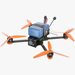 3D FPV Drone PBR model