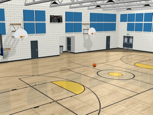 basketball gym 3d model