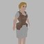 Low Poly Medieval Peasant Woman Rigged 6