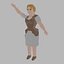 Low Poly Medieval Peasant Woman Rigged 6