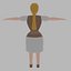 Low Poly Medieval Peasant Woman Rigged 6