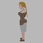 Low Poly Medieval Peasant Woman Rigged 6