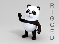 Rigged  Panda Caracter