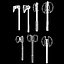 Medieval Axes and Clubs low poly