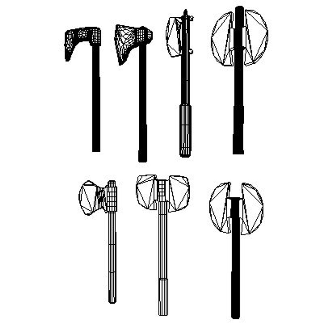 3ds max set medieval axes clubs https://p.turbosquid.com/ts-thumb/FR/HkpstA/Uc1ZLC7D/medieval_axes_set04/jpg/1294763811/1920x1080/fit_q87/f7587f0beb3a50fb3d2eea8f450d8d47b0614038/medieval_axes_set04.jpg