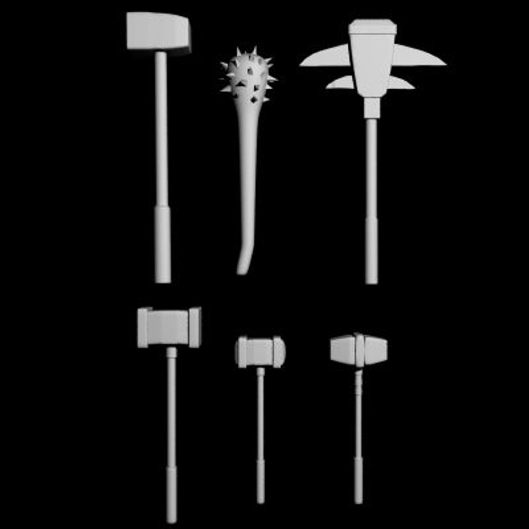 3ds max set medieval axes clubs https://p.turbosquid.com/ts-thumb/FR/HkpstA/tBqwCTbo/medieval_clubs_set02/jpg/1294763850/1920x1080/fit_q87/de58dbfae0080fc77bb8544e51cffa322c0703c7/medieval_clubs_set02.jpg