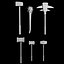 Medieval Axes and Clubs low poly