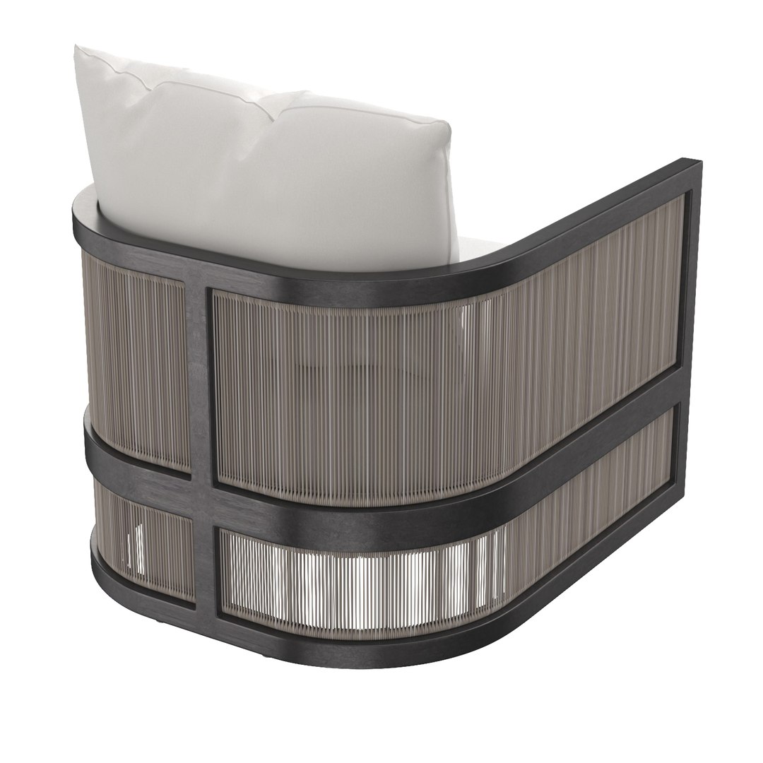 Restoration Hardware Capri lounge chair ottoman 3D TurboSquid 2085669