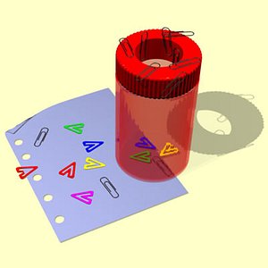 3dsmax paperclips magnetic paper