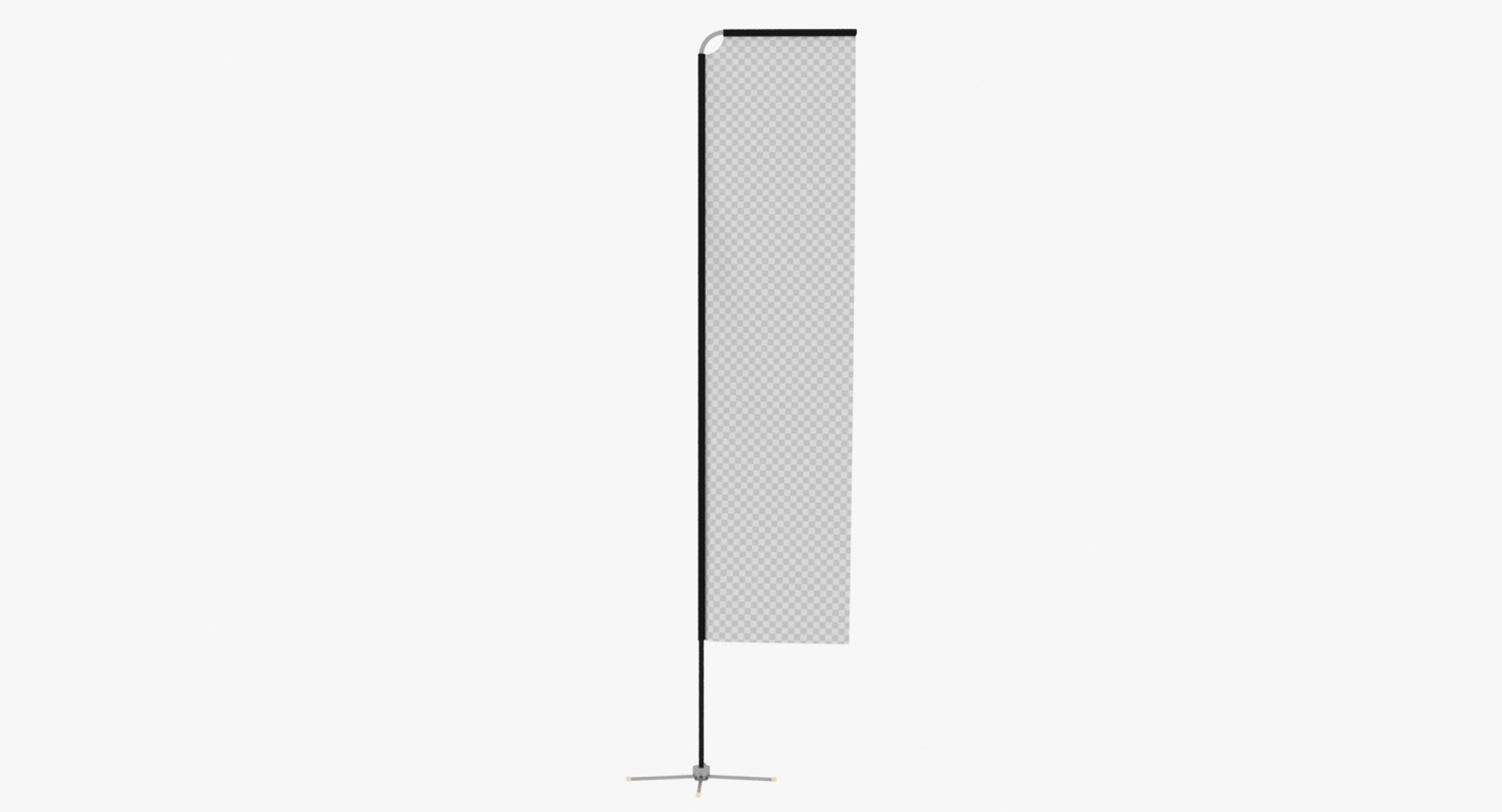 3D promo flag rectangle - TurboSquid 1289973
