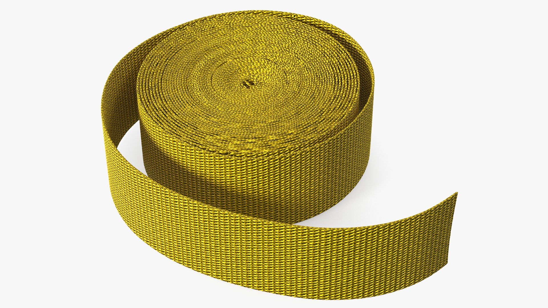 Webbing Belt Strap Round Yellow 3D model preview