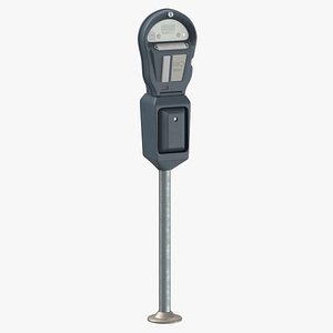3D Coin Parking Meter Clean and Dirty model
