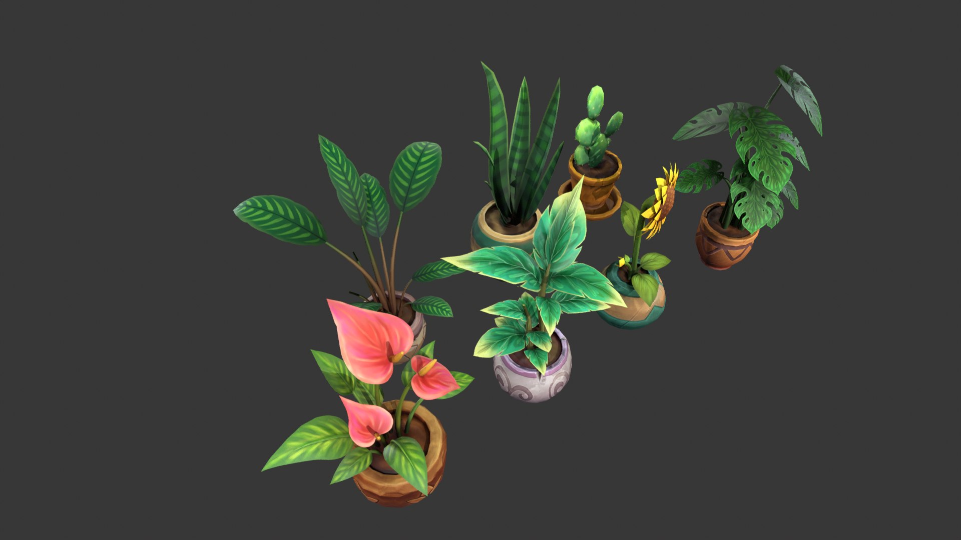 Stylized Potted Plants Asset Pack Low-poly 3D model 3D model https://p.turbosquid.com/ts-thumb/FR/Tpf54x/HL/plant_001/png/1754201857/1920x1080/fit_q87/5a037ed25b476d4c82c27b8d4b6e540fa28c3661/plant_001.jpg