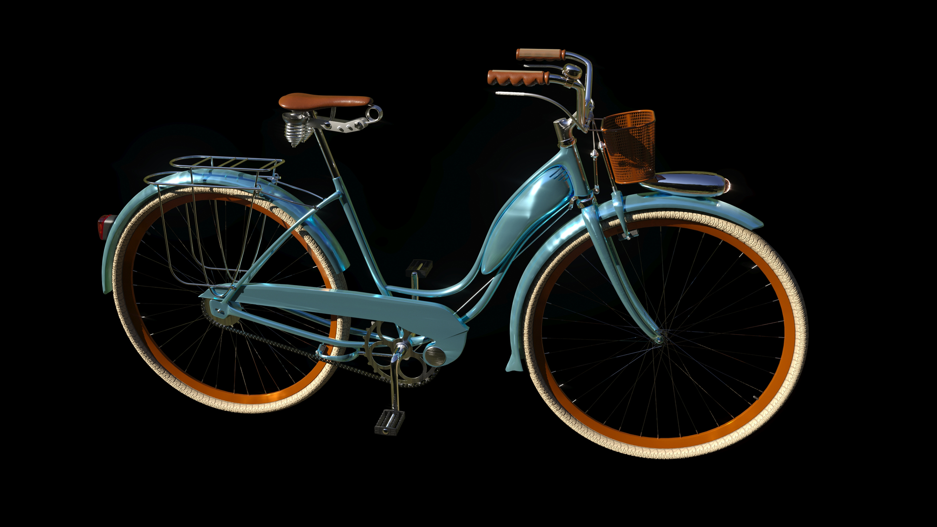 3D Model Vintage Bicycle Wheels - TurboSquid 1639549