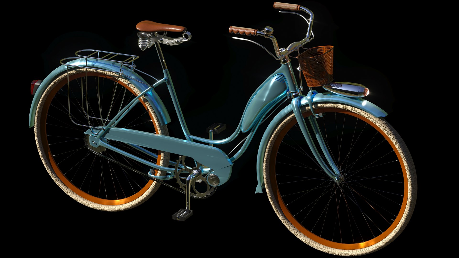 3D Model Vintage Bicycle Wheels - TurboSquid 1639549