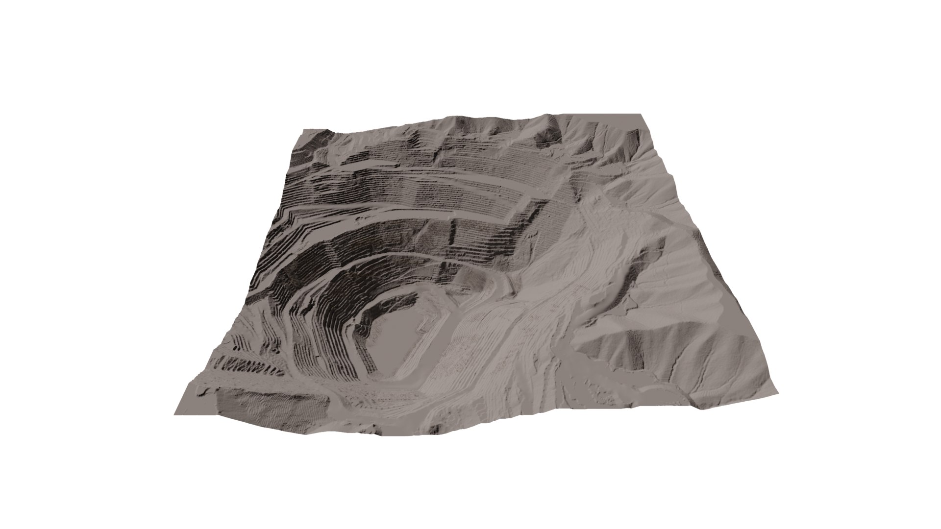 Photorealistic Open Cast Terrain 3D Model - TurboSquid 1640136