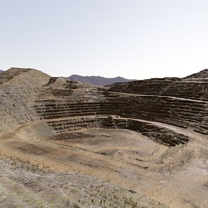 Photorealistic Open Cast Mine 8K Scene Terrain