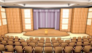 3D hall theater burns auditorium