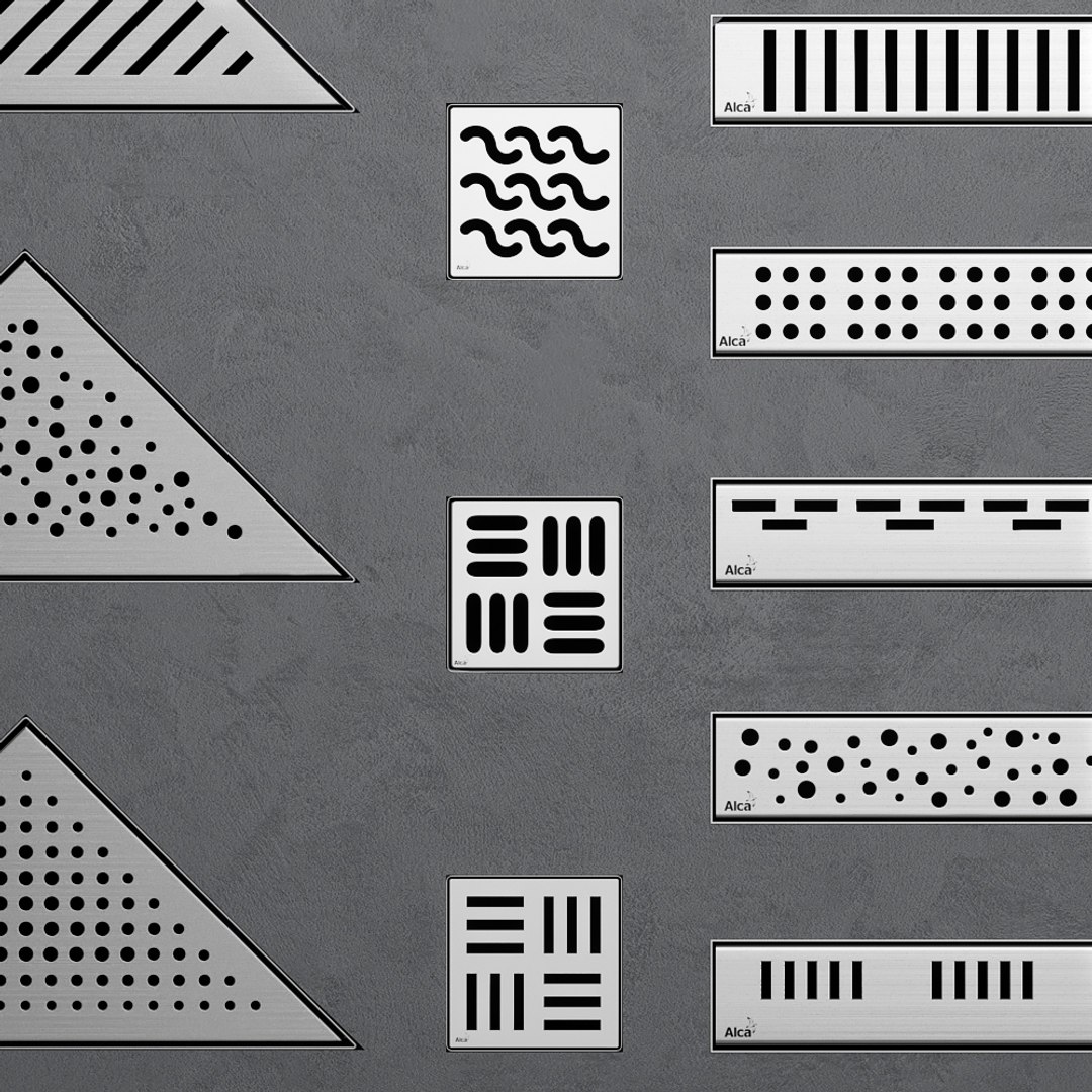 3D shower channels drainage ladders model - TurboSquid 1317228