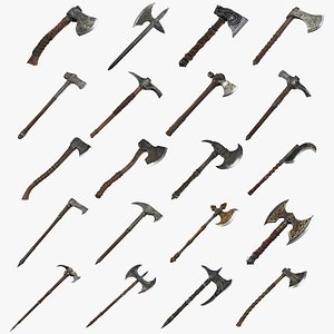 Fantasy Axe RPG Alpenstock Hammer-Axe Battle-axe Boarding Broadaxe Danish Felling Francisca Great-axe Hooked Hurlbat Labrys Mattock Ono Parashu Pickaxe Sagaris Shepherd's Splitting Maul Tomahawk Throwing Ax War Axe Collection