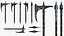 판타지 도끼 RPG 알펜스톡 해머액스 배틀액스 보딩 브로드액스 데니시 펠링 프란시스카 그레이트액스 후크드 헐뱃 라브리스 매톡 오노 파라슈 곡괭이 사가리스 셰퍼드의 쪼개는 망치 토마호크 던지는 도끼 전쟁 도끼 컬렉션