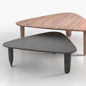ZEITRAUM KUYU COFFEE TABLES Triangle Shape model