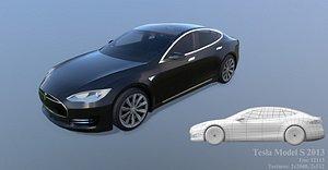 Tesla Model S 2013 Low Poly