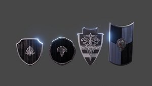 3D shield set model