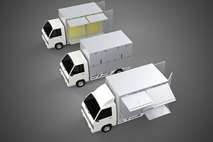 3D COLLECTION BOX TRUCK DELIVERY CARGO PICKUP FREIGHT CUBE VAN CAR