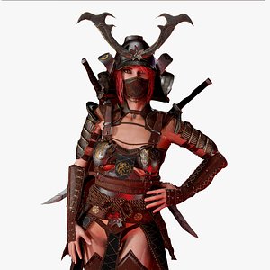 Samurai Girl 3D model