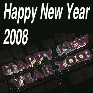 happy new year 3d model
