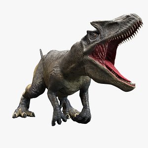 Allosaurus Real Dinosaur 74 Animations model