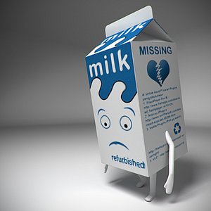 milk box character 3d ma