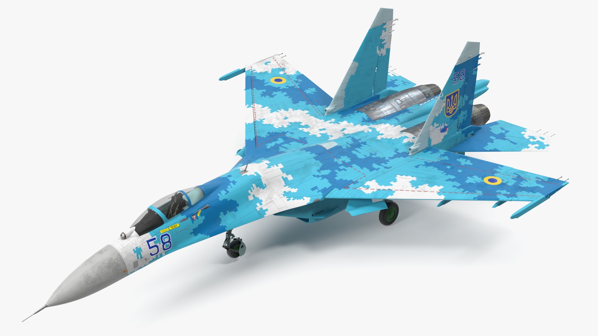 Red-Blue SU-27 Flanker Heavy Aircraft 1:100 Simulation Fighter Military  Model