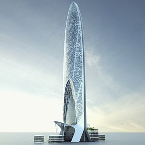 3d model namaste tower