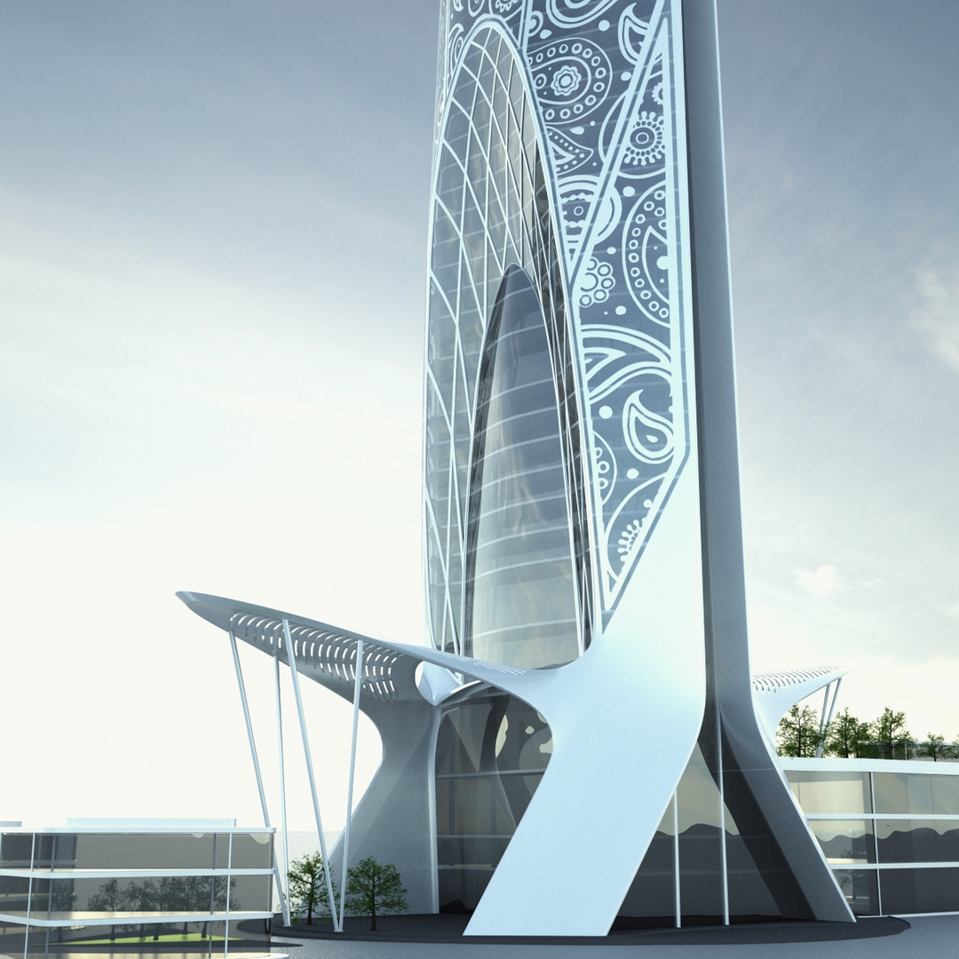 3d model namaste tower