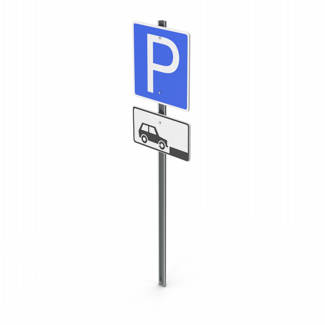 Car Parking Road Sign Model - TurboSquid 2038666