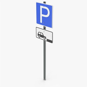 Car Parking Road Sign model