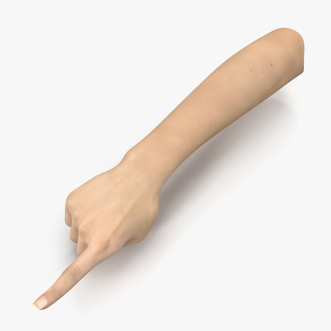 Female Hand 3 Pose 5 3D model preview