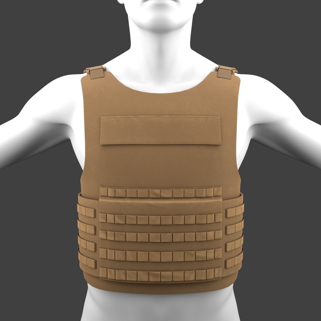 3D military flak jacket bullet model TurboSquid 1295967