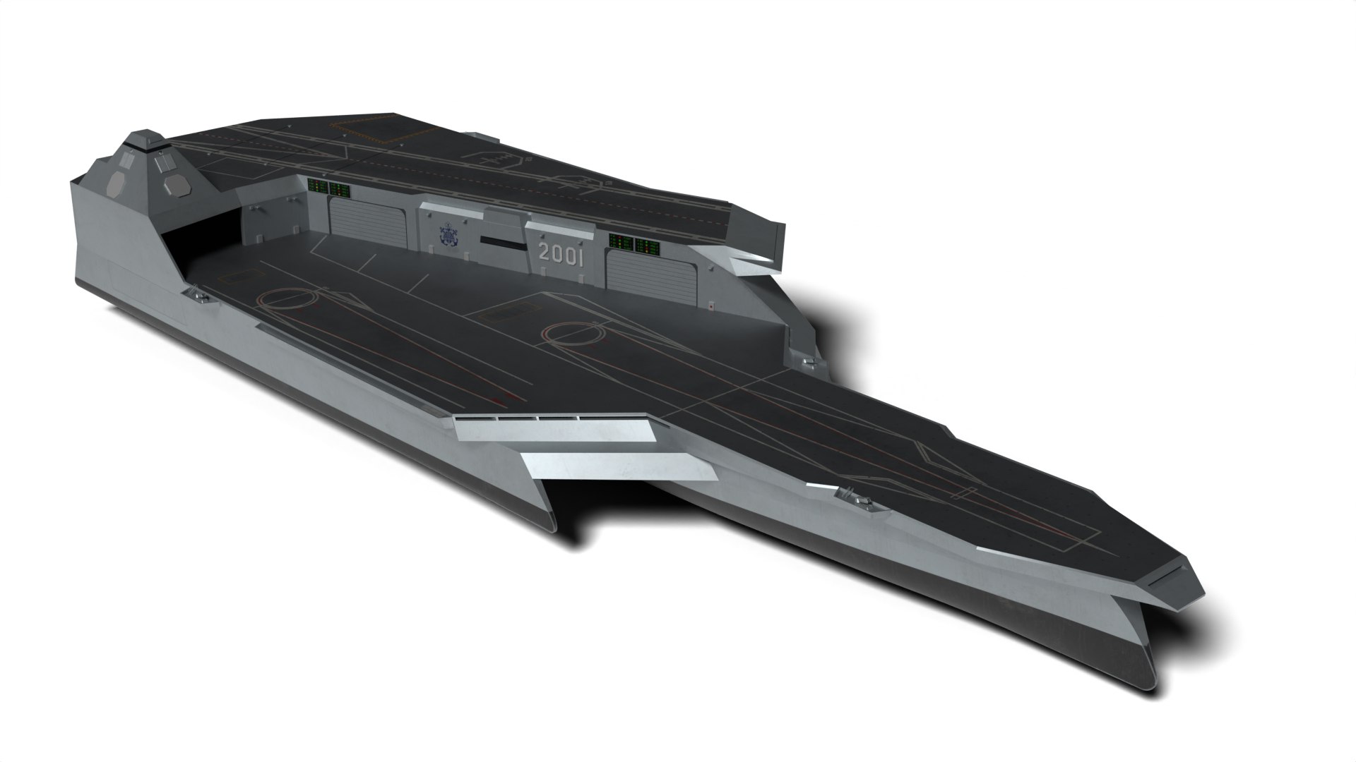 Unmanned Aircraft Carrier 3D Model - TurboSquid 2210397