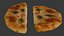 Digitalização 3D realista de pizza fatiada