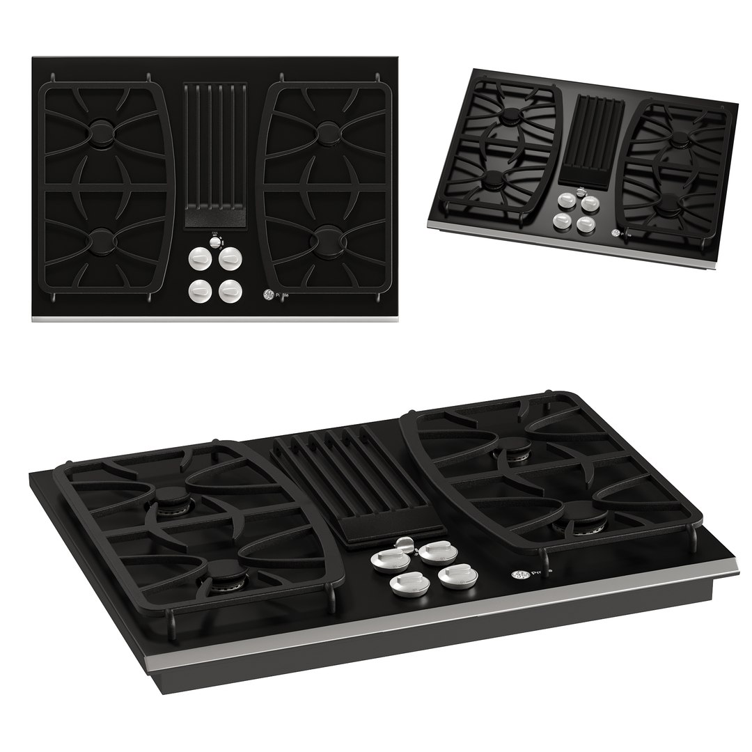 3 Ge Cooktops 3D Model TurboSquid 2113686