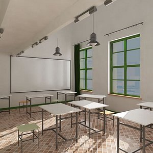 Anime Classroom 3D Model $25 - .fbx .max .ma .obj - Free3D