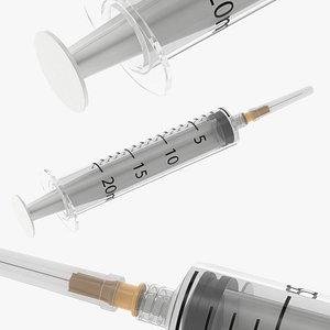 3D syringe 20ml ml model